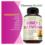 Womens Multivitamin with Zinc Biotin Calcium Vegetarian 60 Pills