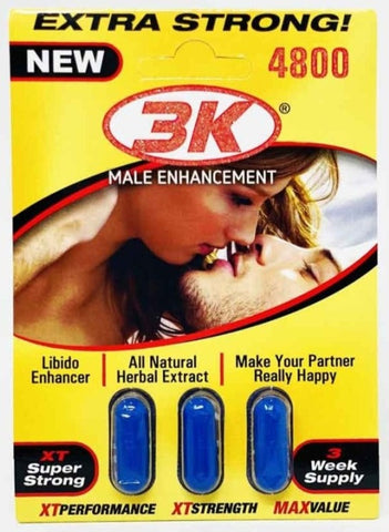 3 KO Blue New 4800 Herbal Male Enhancement 3 Pills