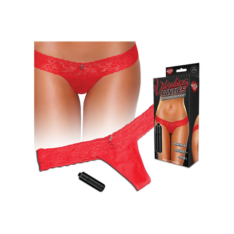 Wireless Remote Control Vibrating Panties M/L Red