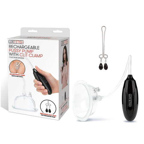 Rechargeable Pussy Pump With Clit Clip