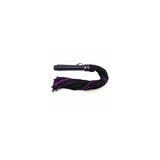 Long Suede Flogger With Leather Handle Black/Purple