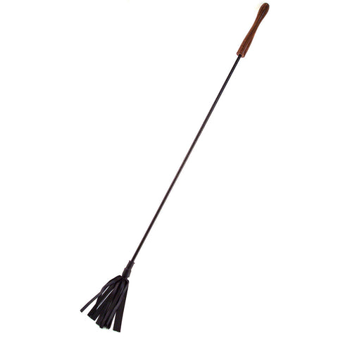 Wooden Handle Riding Crop Black