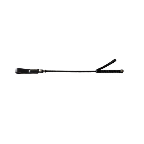 Short Riding Crop Slim Tip 20 Inch Black