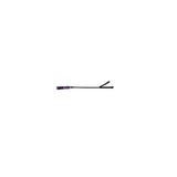 Short Leather Riding Crop Slim Tip Purple