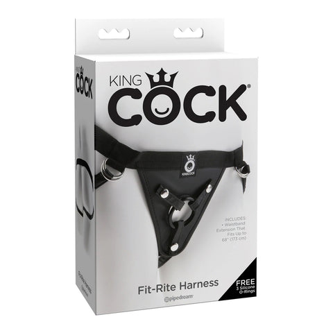 King Cock Fit Rite Harness Black