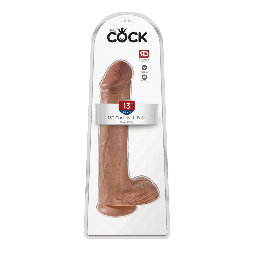 King Cock 13 Inch Cock With Balls Tan