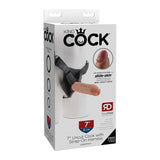 King Cock Strap-On Harness W/ 7 Inch Uncut Cock