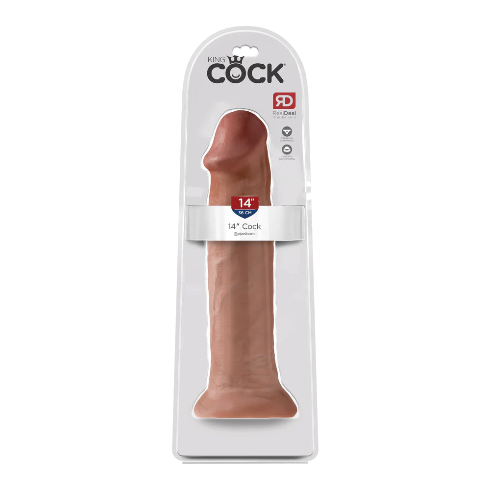 King Cock 14 Inch Cock Tan