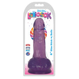 Lollicock 6 Inch Slim Stick W/Balls Grape Ice
