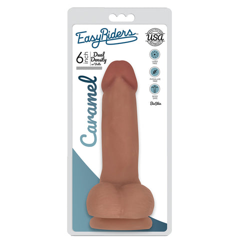 Easy Riders 6 Inch Slim Bioskin Dong With Balls Carmel