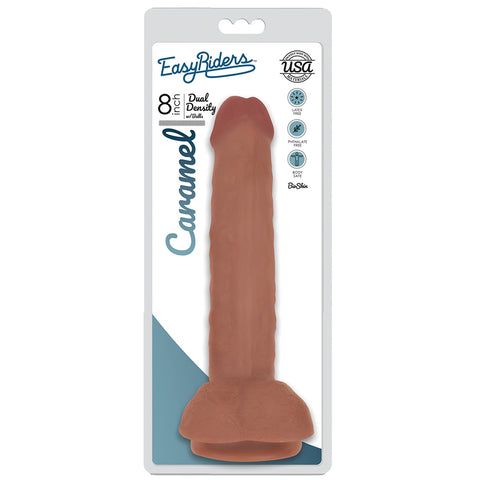 Easy Riders 8 Inch Slim Bioskin Dong With Balls Carmel