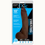 Jock 10 Inch Vibrating Dong With Balls Chocolate