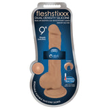 Fleshstixxx 9 Inch Silicone Dildo With Balls Latte