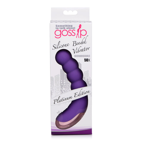 Silicone Beaded Vibrator Violet