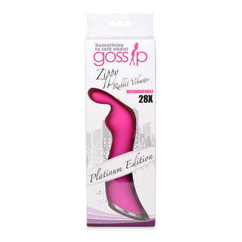 Zippy 28X Silicone Rabbit Clit Stim Vibrator Magenta