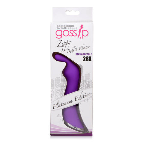 Zippy 28X Silicone Rabbit Clit Stim Vibrator Violet