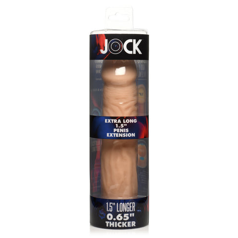 Jock Extra Long 1.5&quot; Penis Extension Sleeve Light