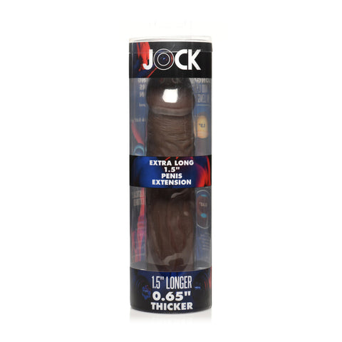 Jock Extra Long 1.5&quot; Penis Extension Sleeve Dark