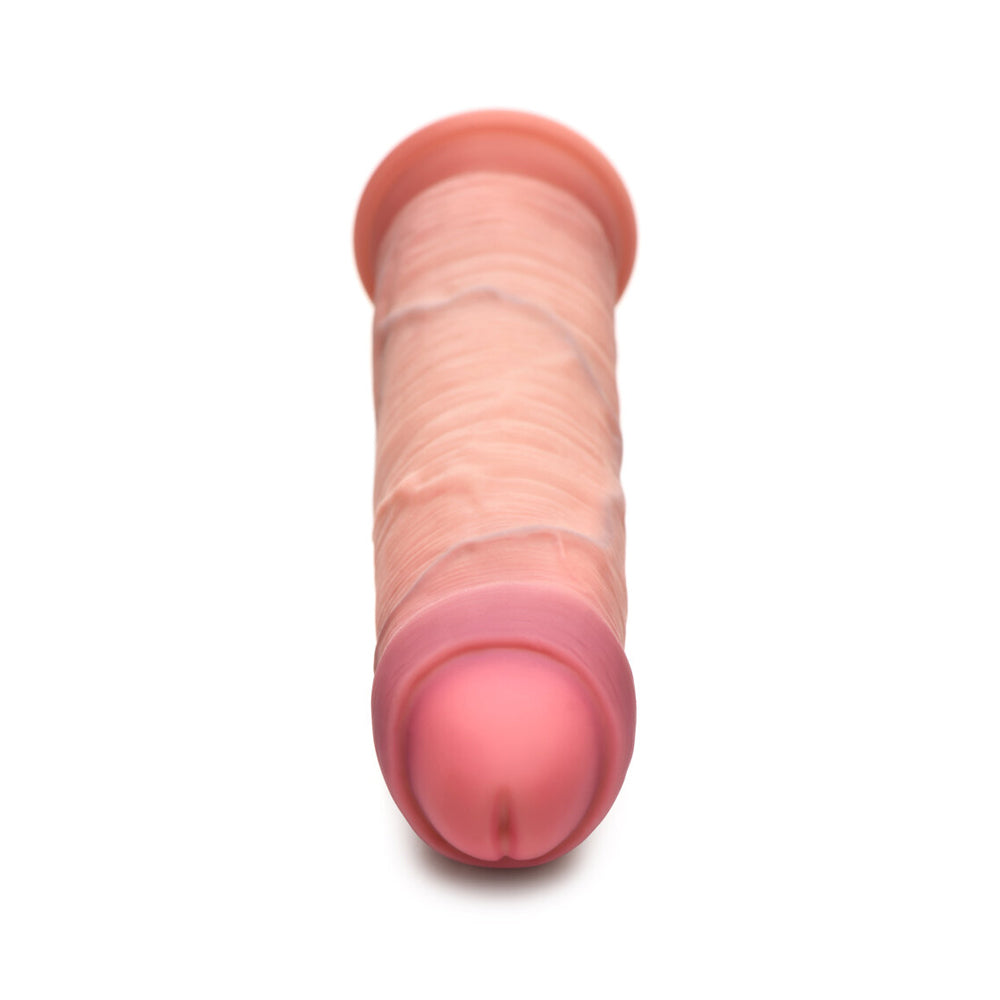Jock 8.5 Inch Uncut Dual Density Silicone Dildo Light