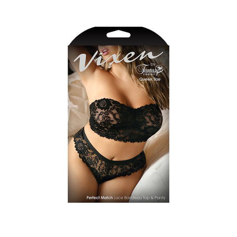 Perfect Match Lace Bandeau Top & Panty Queen Size