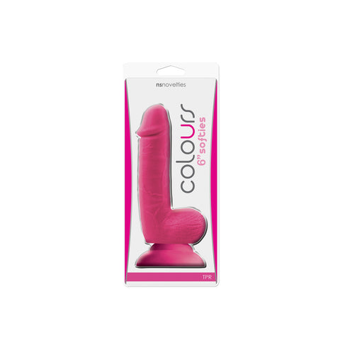 Colours - Softies 6 Inch Dildo - Pink