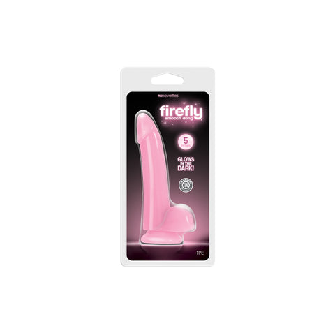 Firefly Smooth Glowing Dong 5 Inch Pink