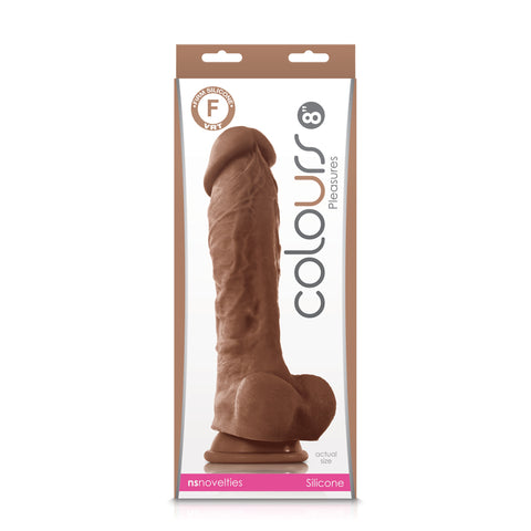 Colours Pleasures 8 Inch Dildo Brown