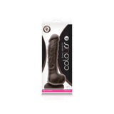 Colours Dual Density 8 Inch Dildo Dark Brown