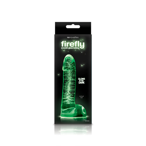 Firefly Glass Smooth Ballsey 4 Inch Dildo Clear