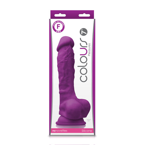 Colours Pleasures 7 Inch Dildo Purple