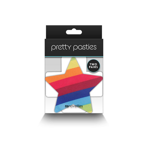 Pretty Pasties Pride Cross & Star Rainbow 2 Pair