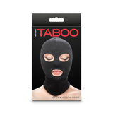 Hustler's Taboo Eyes & Mouth Hood Black