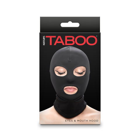 Hustler's Taboo Eyes & Mouth Hood Black