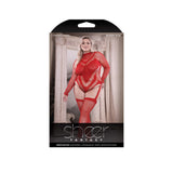 Infatuation Open Back Long Sleeve Teddy Bodystocking Queen