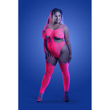 Wavelength Cutout Rhinestone Teddy Bodystocking Queen Size