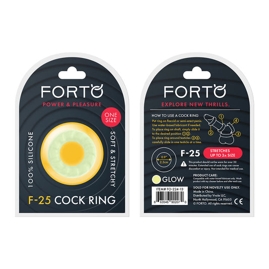 F-25: 23Mm 100% Liquid Silicone C-Ring O/S Glow