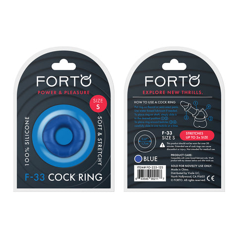 F-33: 17Mm 100% Liquid Silicone C-Ring Small Blue
