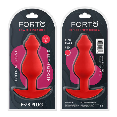 F-78: Pointee 100% Silicone Plug Large Red