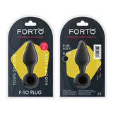 F-10: Silicone Plug W/ Pull Ring Small Black
