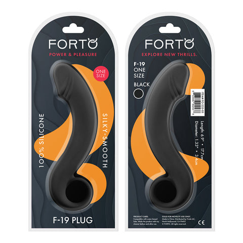 F-19: 100% Silicone Plug O/S Black