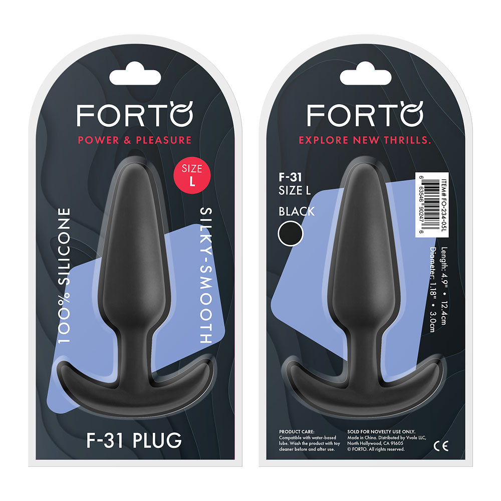 F-31: 100% Silicone Plug Large Black