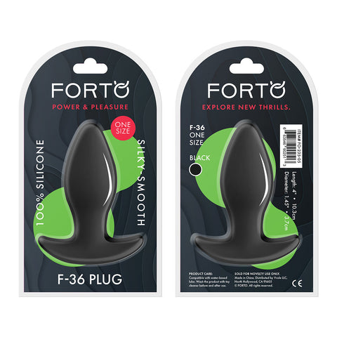 F-36: Silicone T Plug O/S Black