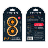 F-81: Double Ring Liquid Silicone 44Mm Black