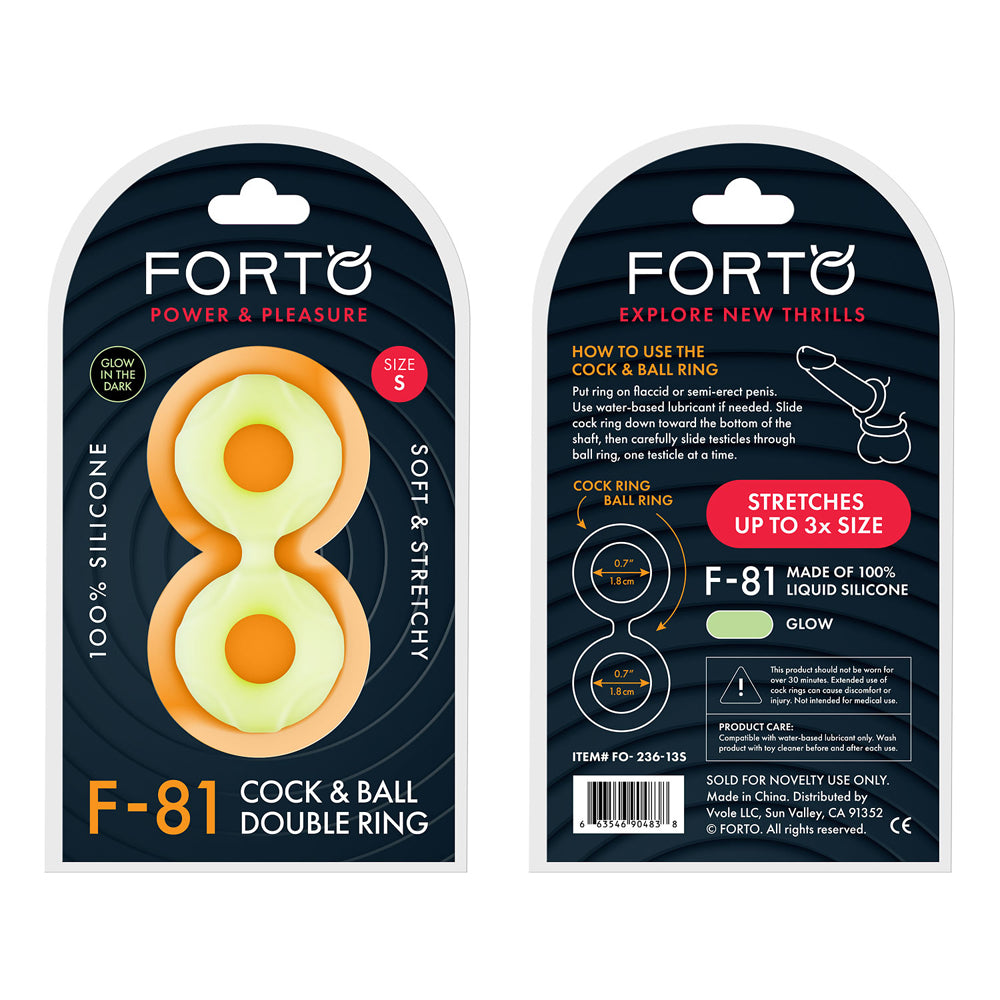 F-81: Double Ring Liquid Silicone 44Mm Glow