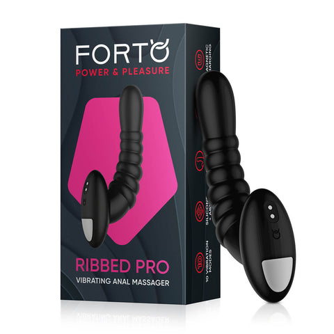 Ribbed Pro Vibrating Massager Black