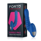 Ribbed Pro Vibrating Massager Blue