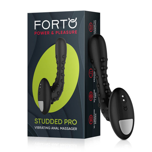 Studded Pro Vibrating Massager Black