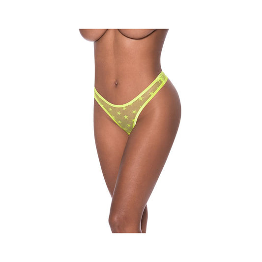 High Leg High Waist Micro Tanga Lime S/M