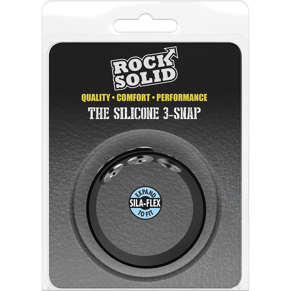 Rock Solid Silicone 3 Snap Black