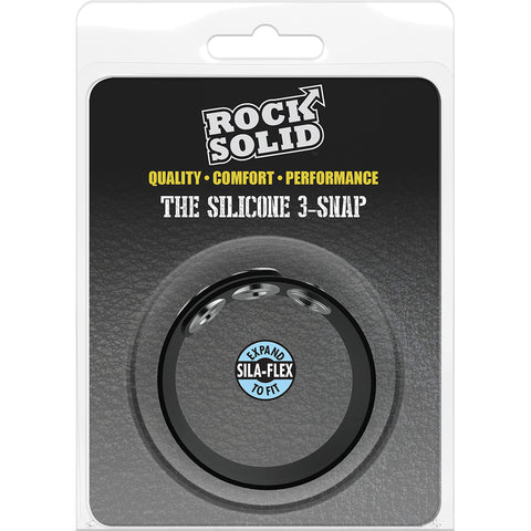 Rock Solid Silicone 3 Snap Black